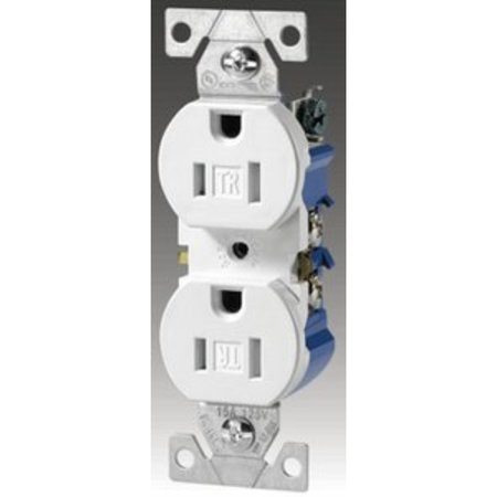 EATON WIRING DEVICES Receptacle Dplx White 15A/125V TR270W
